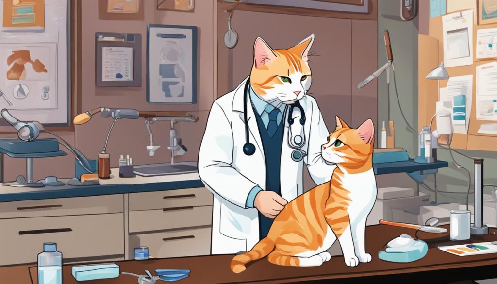 Katze mit Tierarzt